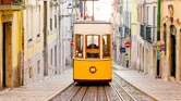 Elevador da Bica funicular in Lisbon, Portugal